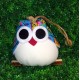 Chouette Hibou tissu turquoise, parfait pour personnaliser une chambre ou une pièce à la maison