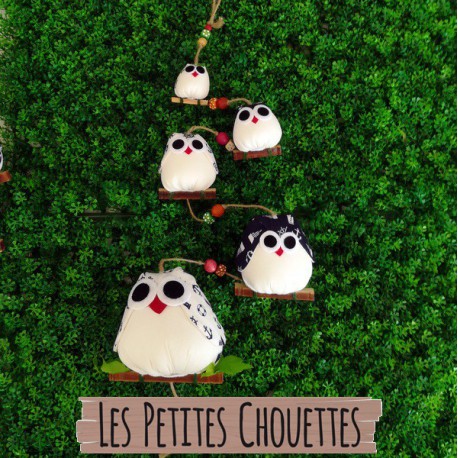 Mobile 5 chouettes pour la décoration de la maison ou chambre