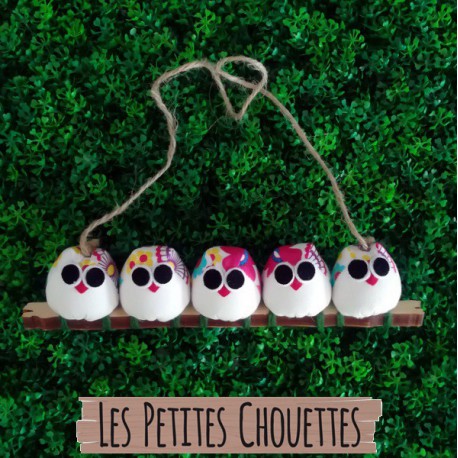 5 petites chouettes Fleur cadeau original famille