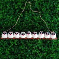 9 petites chouettes tissu Hibou 5cm