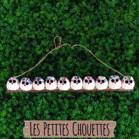 La chouette famille de 10 petites chouettes Hibou