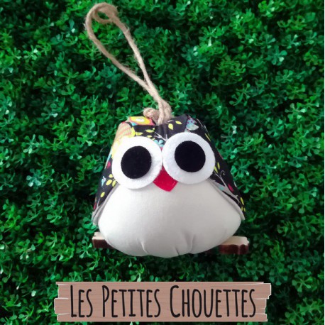 La chouette hibou noire personnalisé 