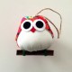 Chouette Hibou tissu rouge, parfait pour personnaliser une chambre ou une pièce à la maison