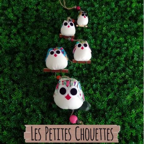 mobile 5 chouettes Hibou, parfait pour un cadeau de naissance