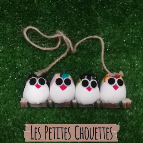 4 petites chouettes Mix couleur 