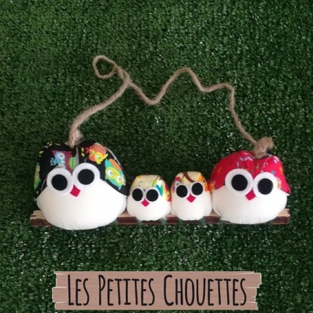 Famille chouettes hiboux personnalisées