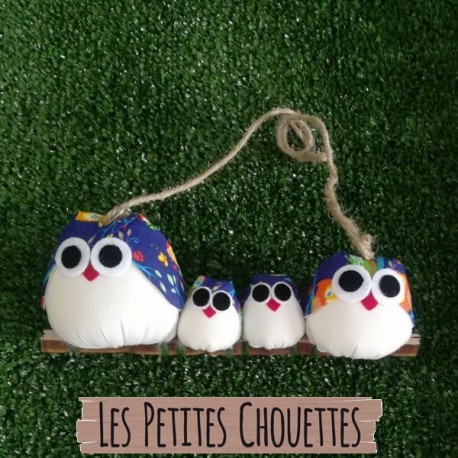 famille chouettes hiboux 2 parents 2 enfants