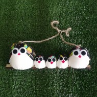 cadeau original pour cette famille de 5 chouettes hibou