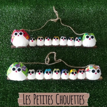 Famille 9 chouettes Hibou mix