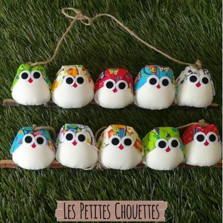 5 chouettes 9cm , idéale pour les arbres généalogique