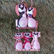 Famille 5 étage chiens chats
