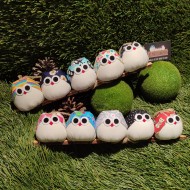 5 chouettes 9cm , idéale pour les arbres généalogique