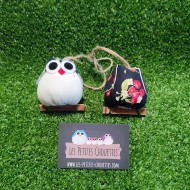 La chouette hibou noir est personnalisable