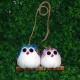 Couple de chouettes tissu hibou
