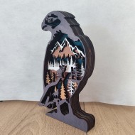 Hibou tissu bleu, chouette pour la décoration d'une porte et de la chambre