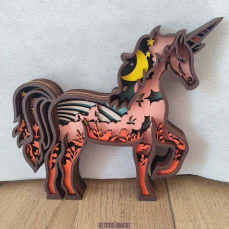 licorne bois découpe laser