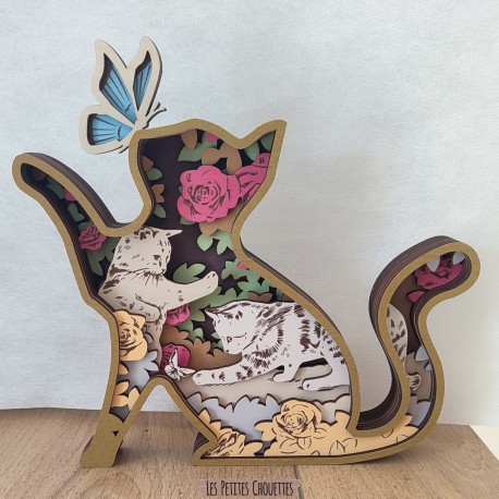 Chat et Papillon