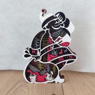 Déco Père Noël en Bois Multicouches – Décoration Père Noël en Bois Découpé